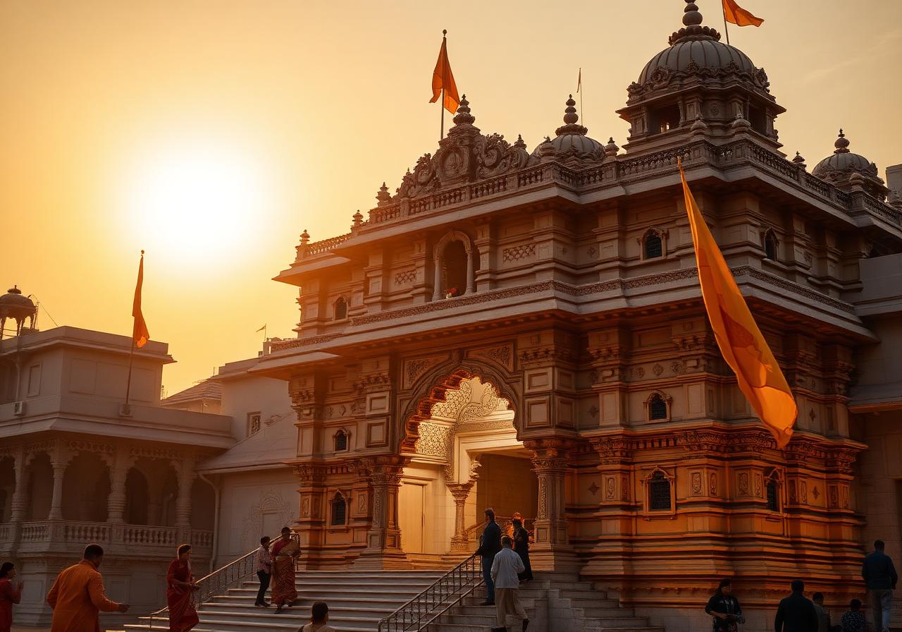 Temple at sunset